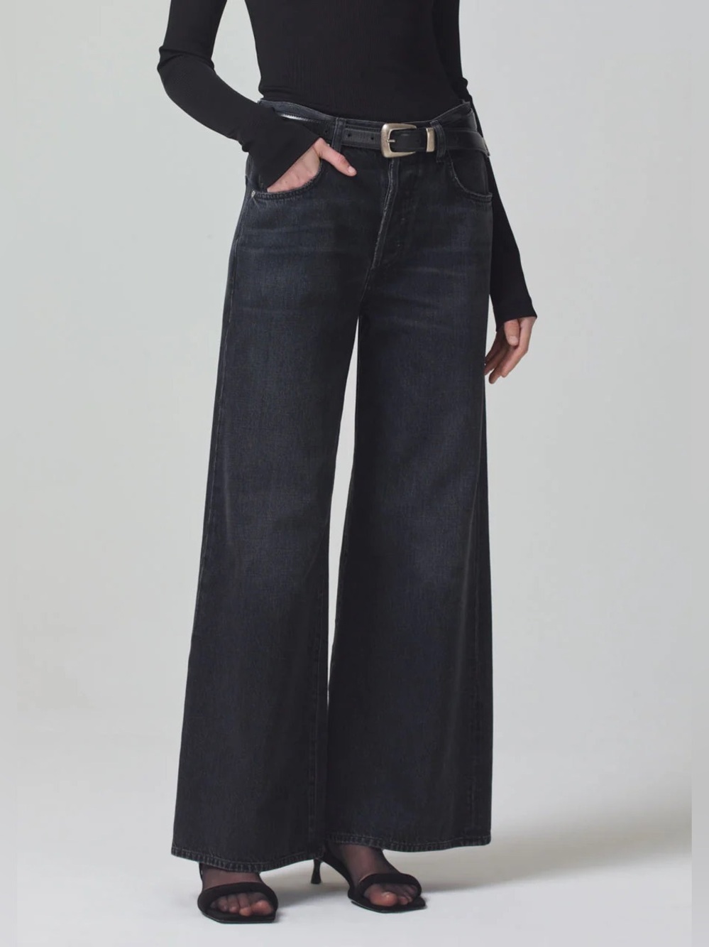 Citizens of Humanity Beverly Slouch Boot in Prophecy Wide Leg Rigid Crop Ankle